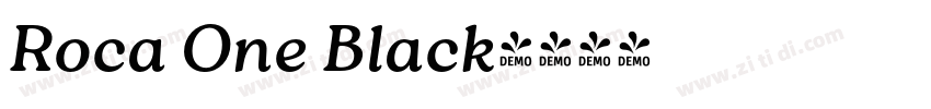Roca One Black字体转换